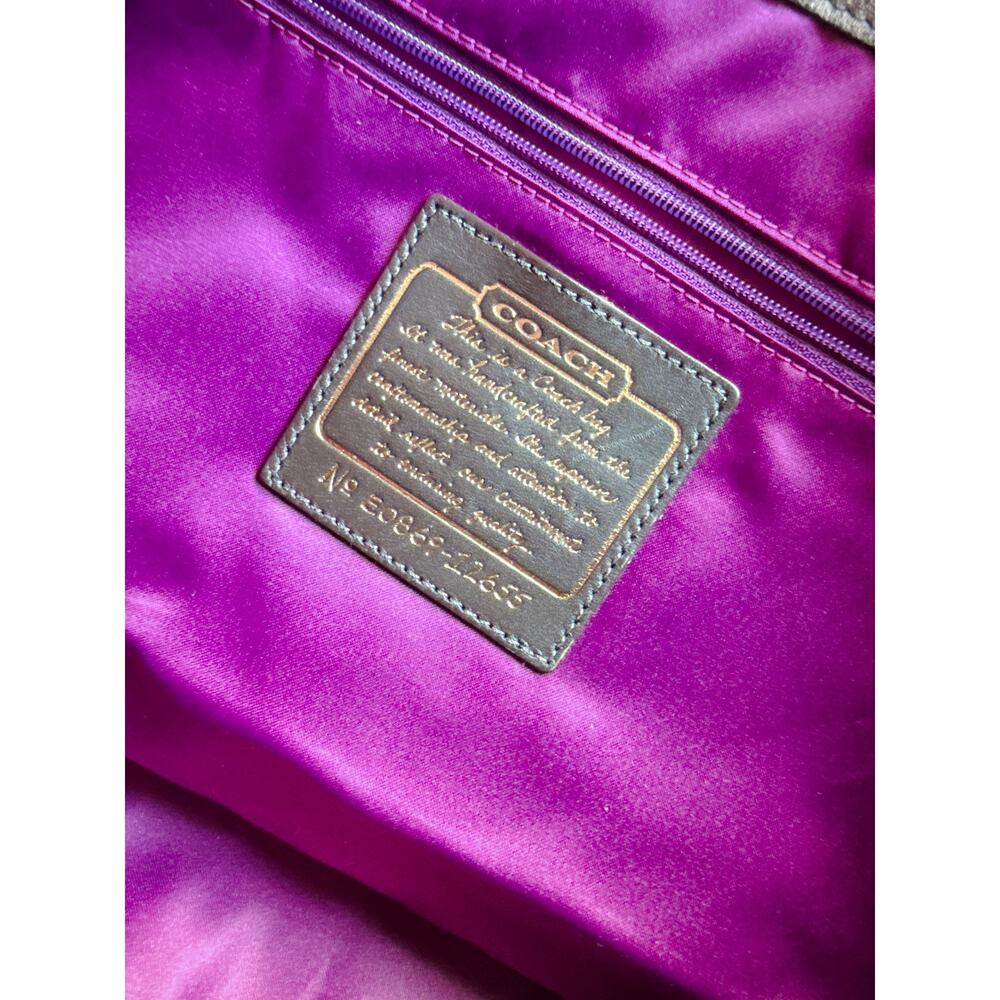 Coach Vintage Legacy Metallic Bronze Leather Pocket Tote Bag 12655 - Picture 3 of 15